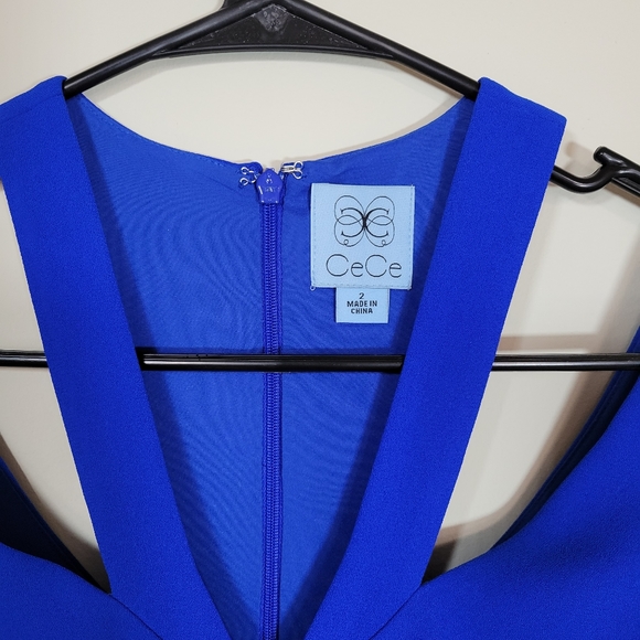 NWOT Cece Royal Blue Cut Out Dress, Size 2 - Picture 2 of 5